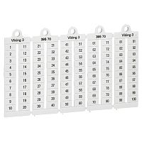 Листы с этикетками для клеммных блоков Viking 3 - вертикальный формат - шаг 6 мм - цифры от 1 до 100 | код 039570 |  Legrand